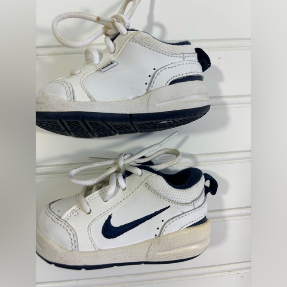 Nike Baby Infant Shoes Sneakers White Blue Size 3C Tie Athletic - Picture 12 of 16